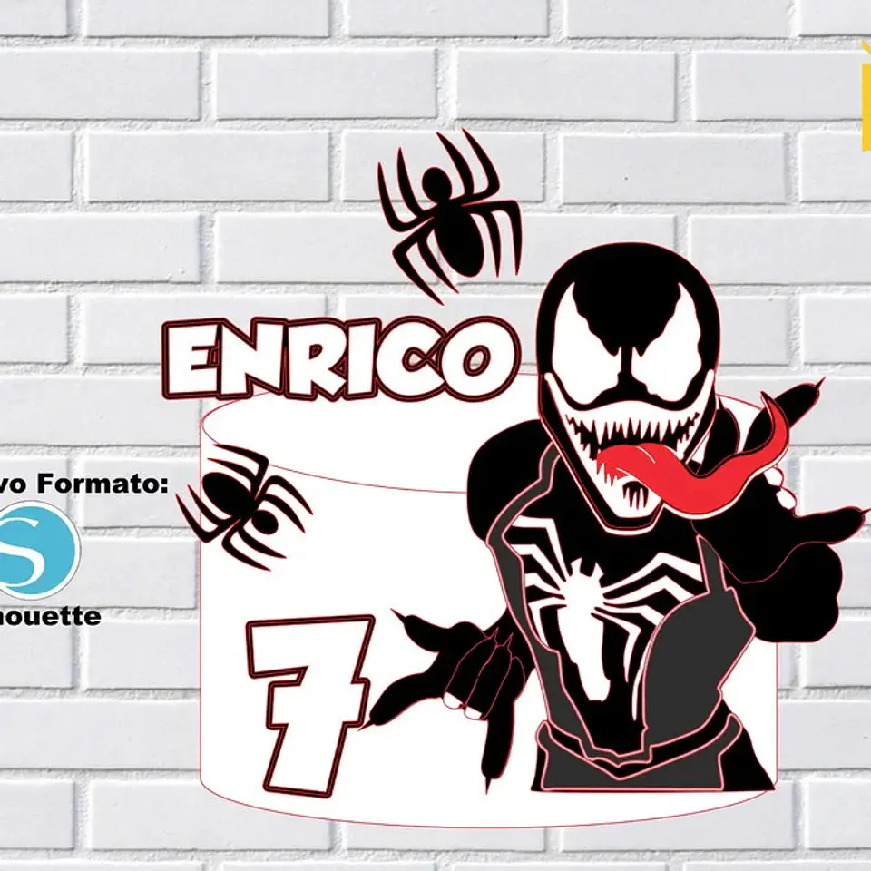 Arquivo de Corte Topo de Bolo Venom 6 1