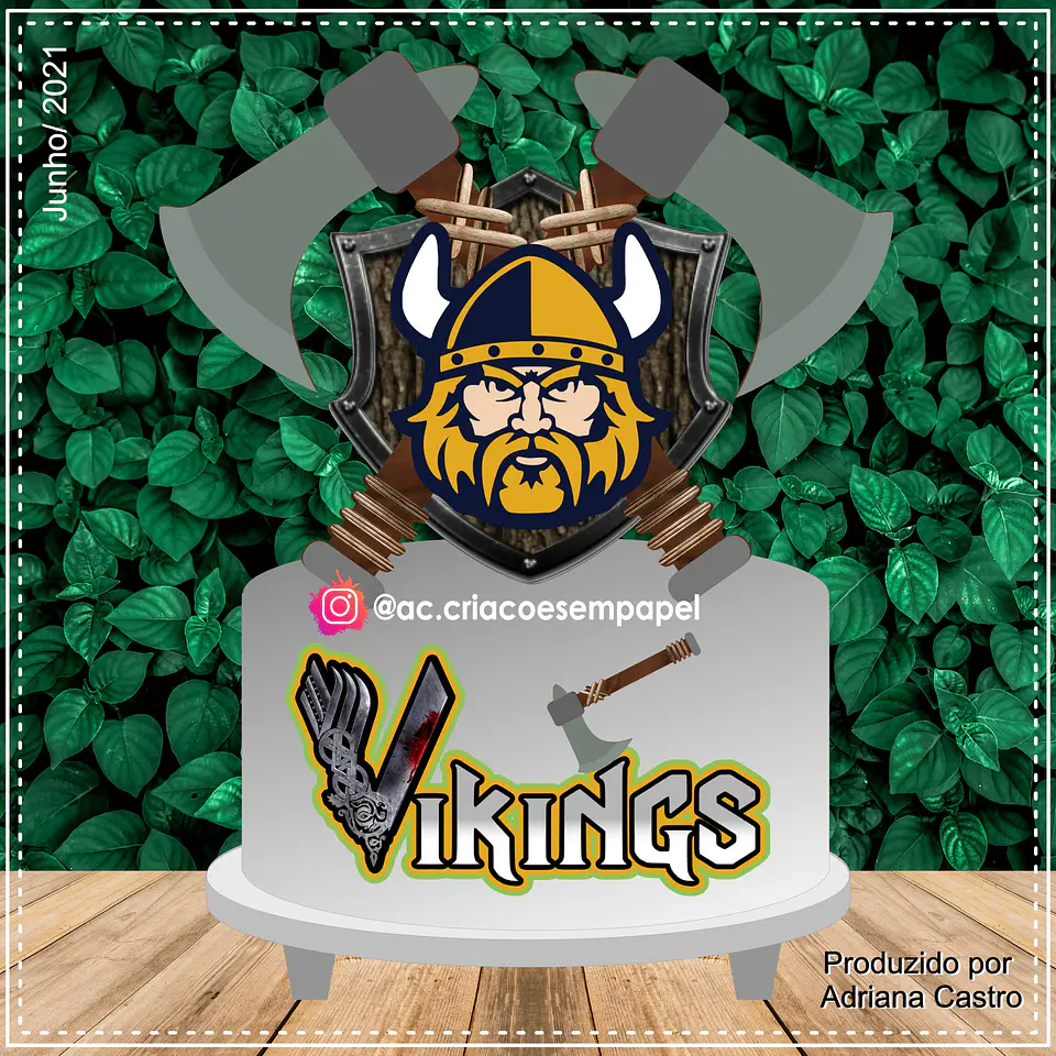 Arquivo de Corte Topo de Bolo Vikings 1 1