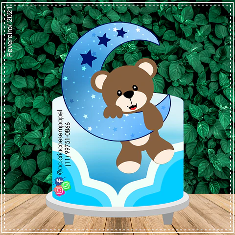 Arquivo de Corte Topo de Bolo Ursinho 28