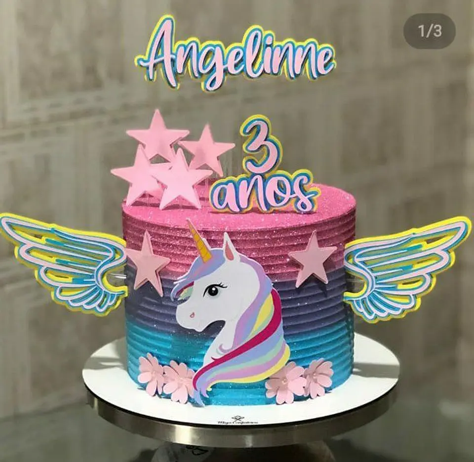 Arquivo de Corte Topo de Bolo Unicórnio 78 1