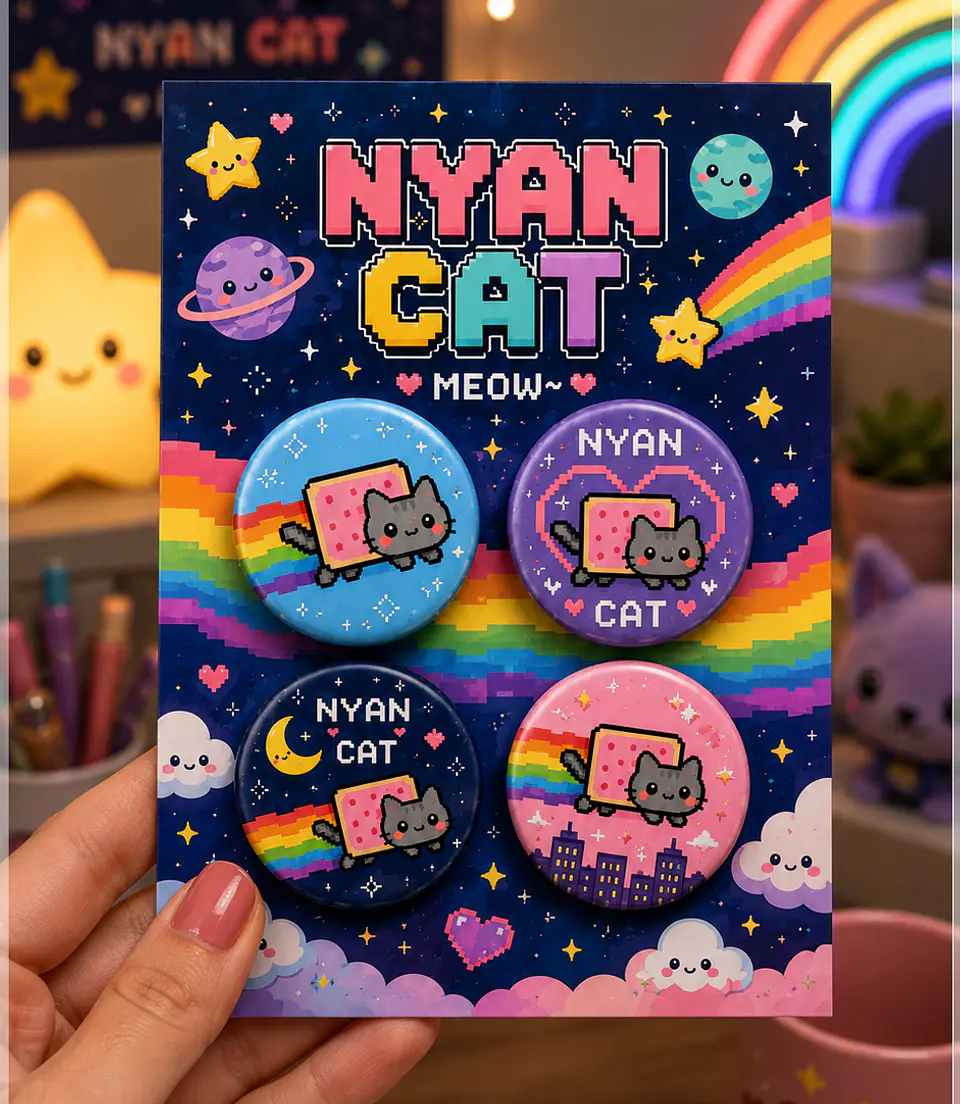 Arquivo de Corte Bottons Nyan Cat 119 1