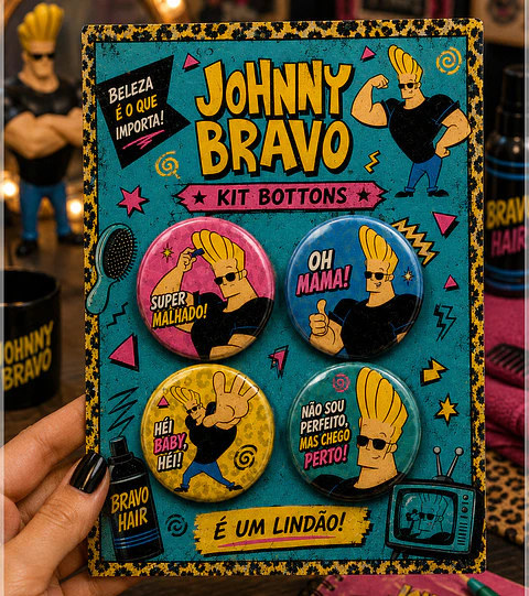 Arquivo de Corte Bottons Johnny Bravo 117