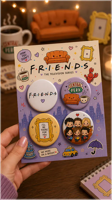 Arquivo de Corte Bottons Friends 114