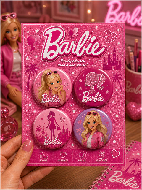 Arquivo de Corte Bottons Barbie 111