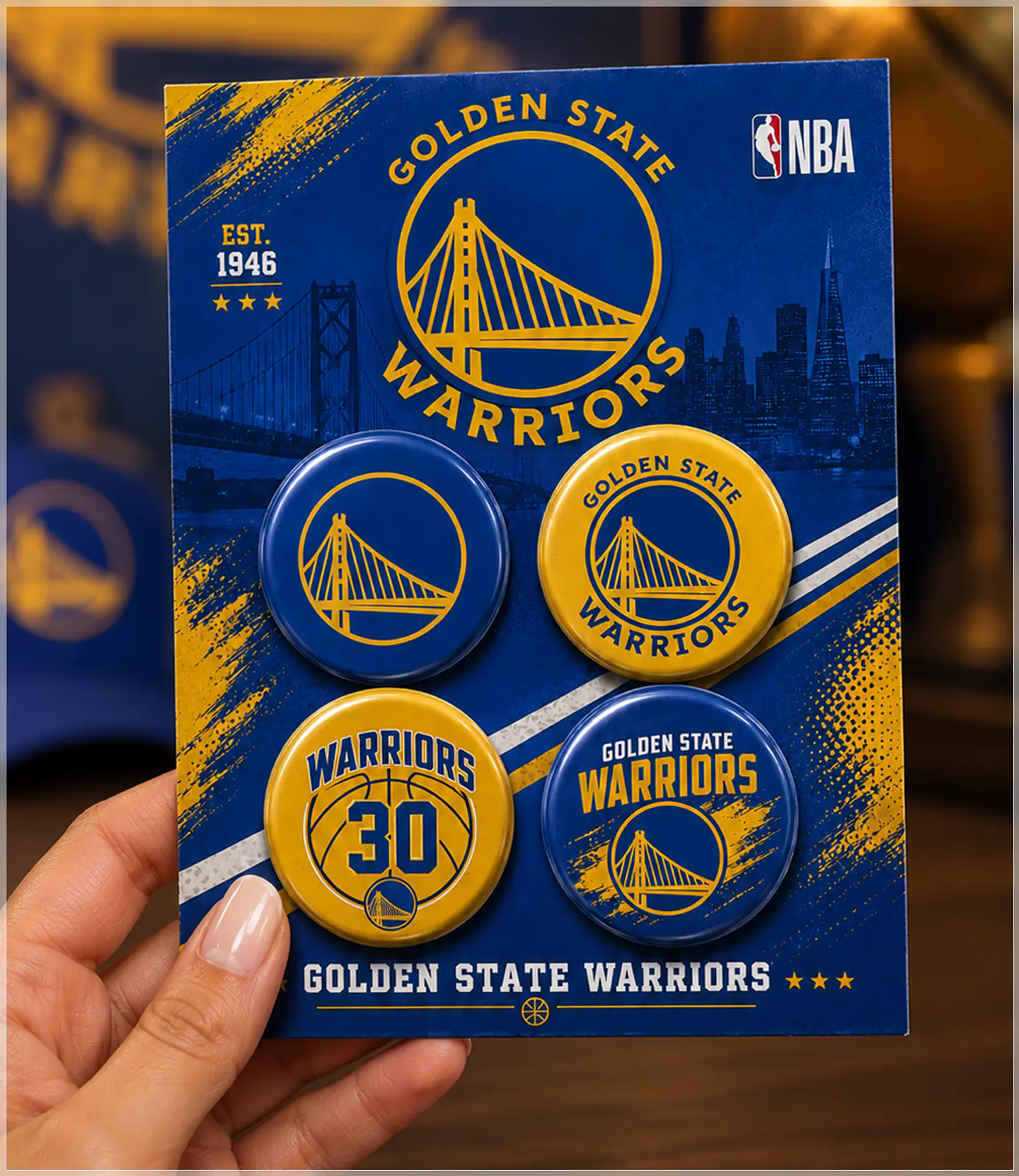 Arquivo de Corte Bottons Golden State Warriors 107 1