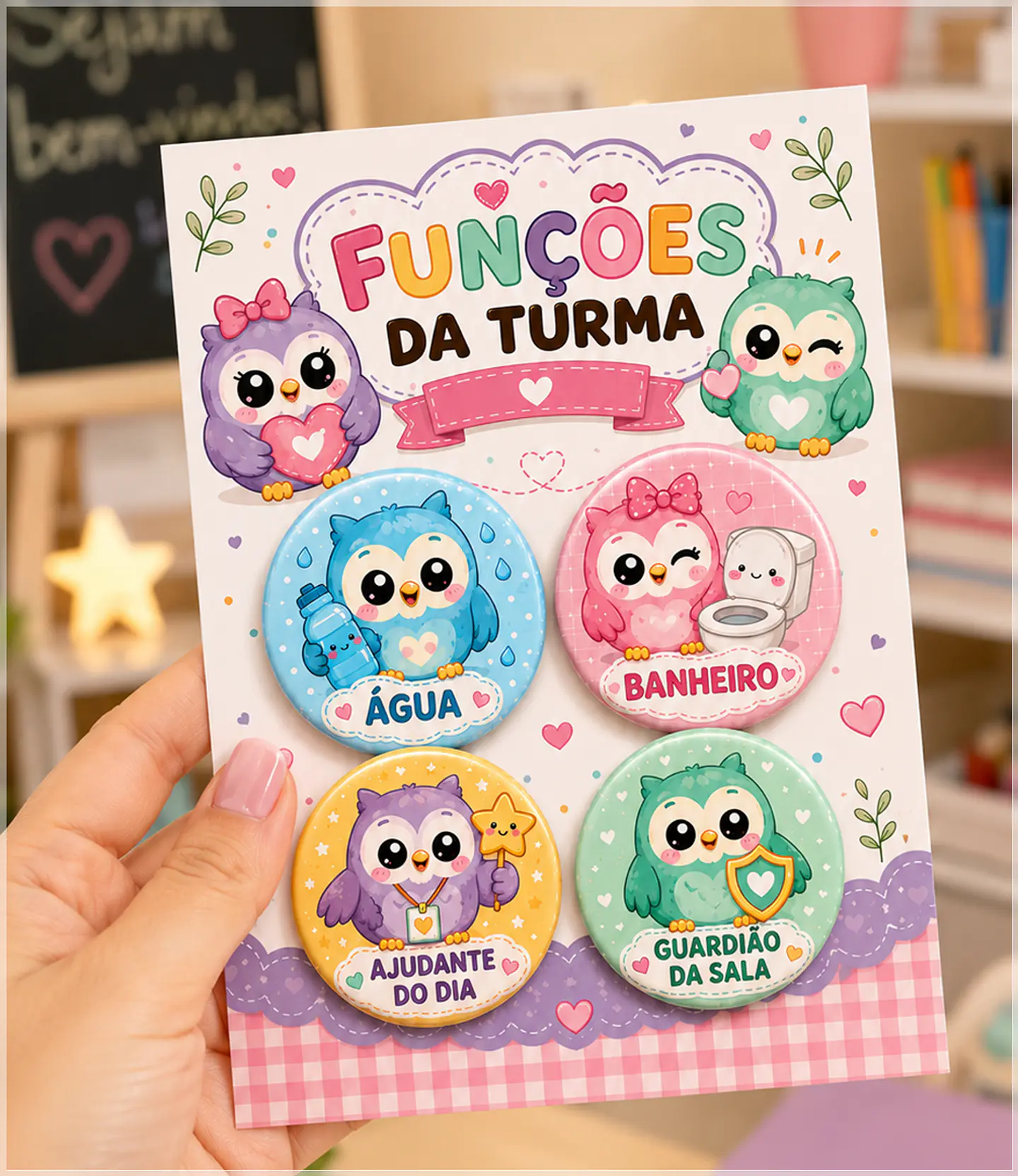 Arquivo de Corte Bottons Funções da Turma 106 1