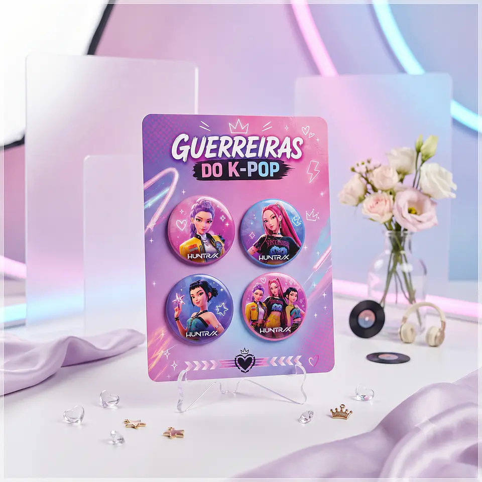 Arquivo de Corte Bottons Guerreiras do K-Pop Huntrix K-Pop Demon Hunters 102 1