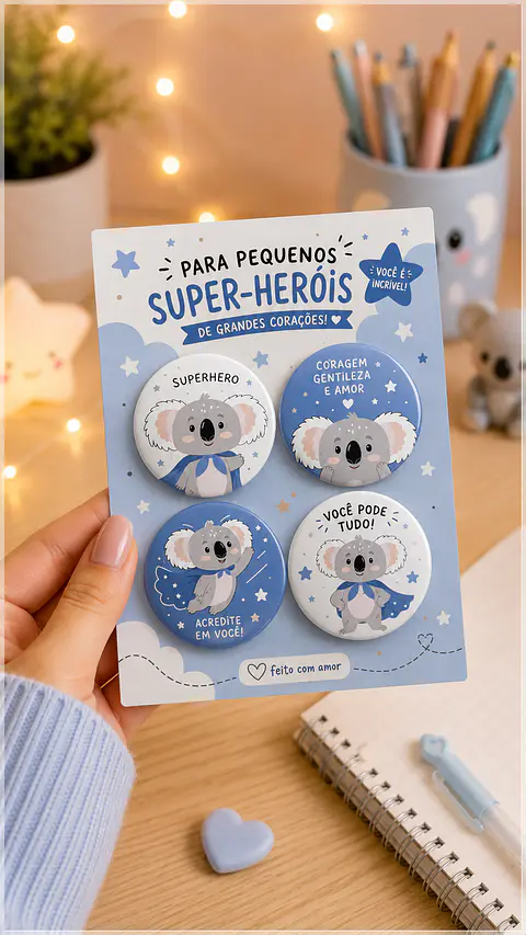 Arquivo de Corte Bottons Coala Super Herois 92
