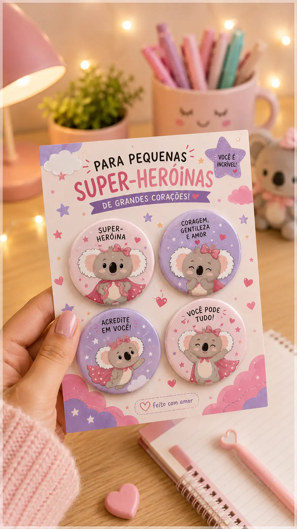Arquivo de Corte Bottons Coala Super Heroina 92 1
