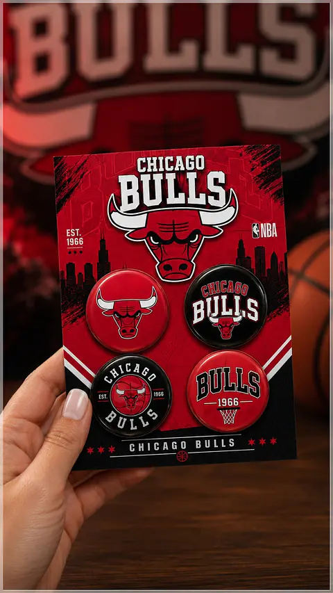 Arquivo de Corte Bottons Chicago Bulls 91