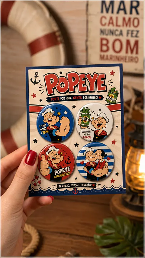 Arquivo de Corte Bottons Popeye 89
