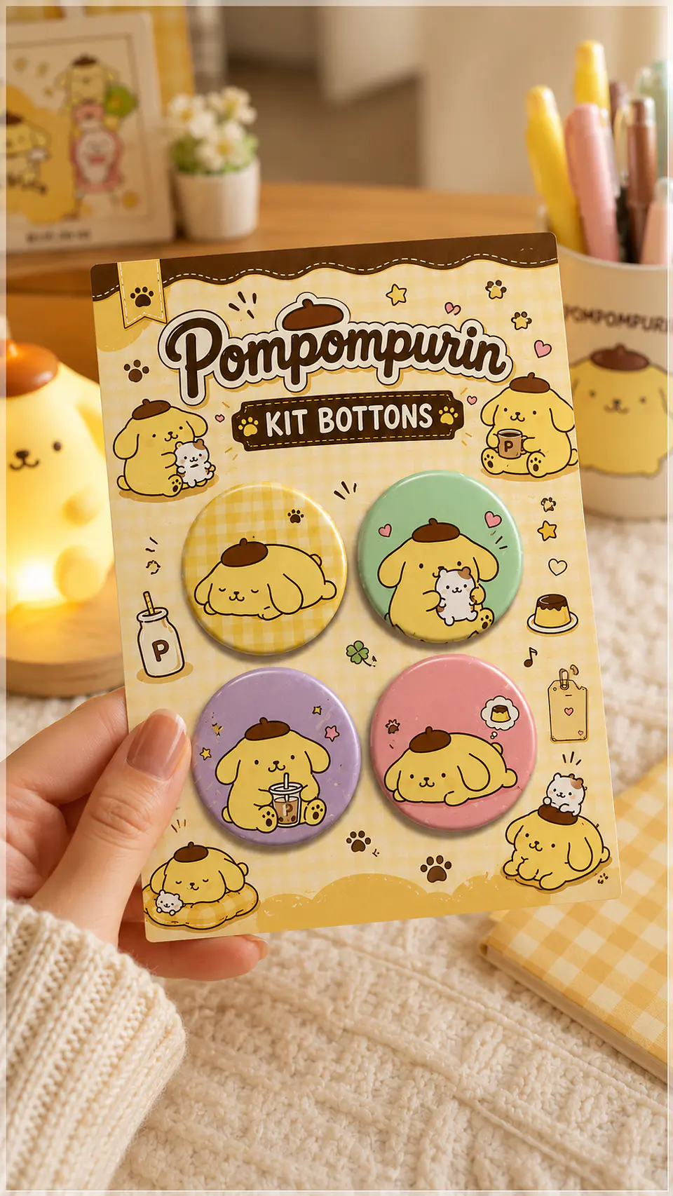 Arquivo de Corte Bottons Pompompurin 88 1