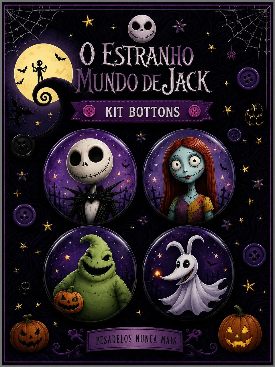 Arquivo de Corte Bottons O Estranho Mundo de Jack 85 1