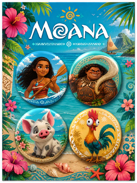Arquivo de Corte Bottons Moana 81