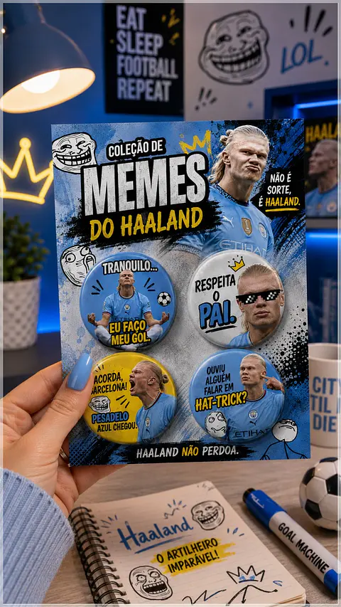 Arquivo de Corte Bottons Memes Haaland 79