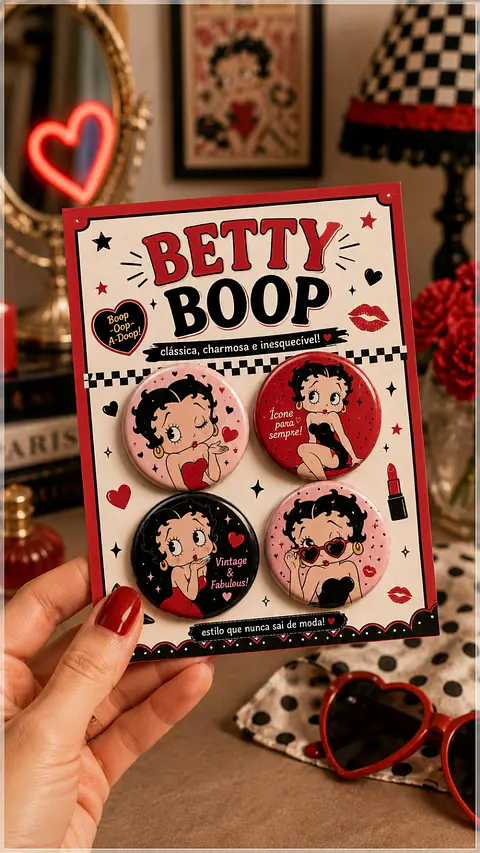 Arquivo de Corte Bottons Betty Boop 75
