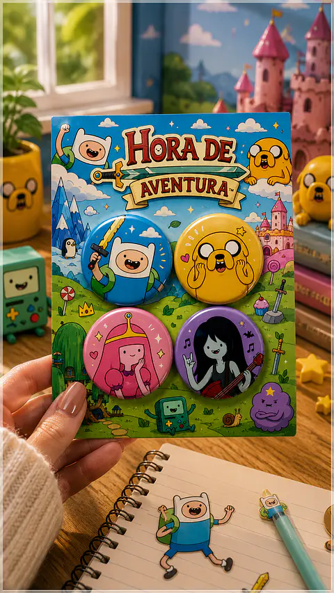 Arquivo de Corte Bottons Hora da Aventura 64