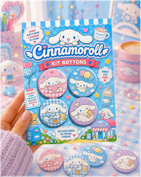 Arquivo de Corte Bottons Cinamoroll 60