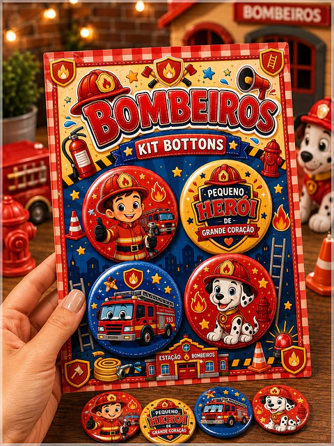 Arquivo de Corte Bottons Bombeiros 58