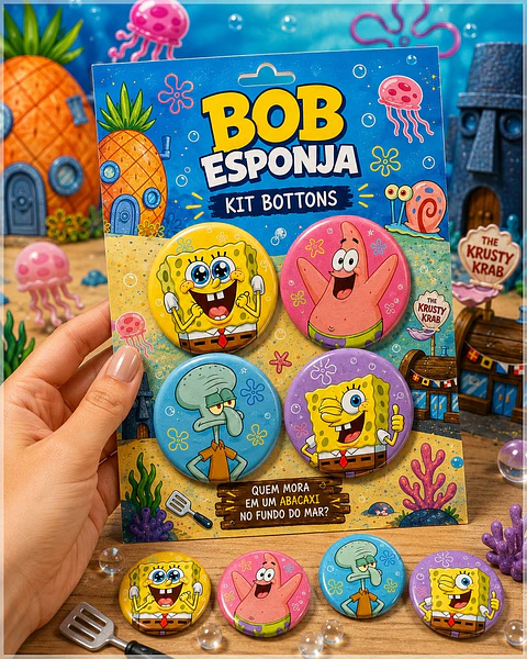 Arquivo de Corte Bottons Bob Esponja 57