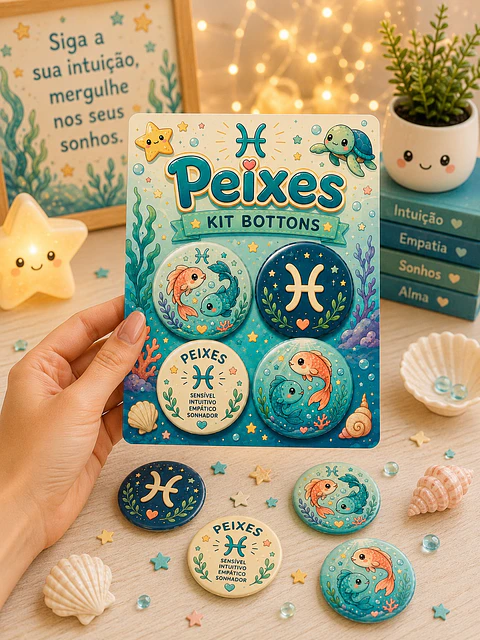 Arquivo de Corte Bottons Signo Peixes 56