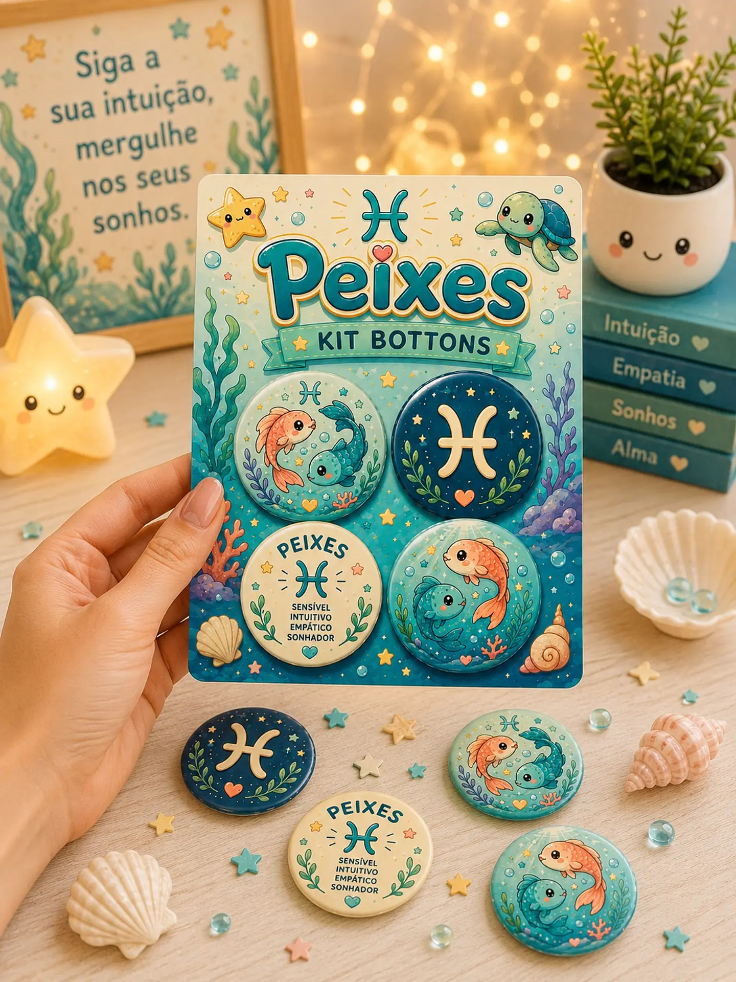 Arquivo de Corte Bottons Signo Peixes 56 1