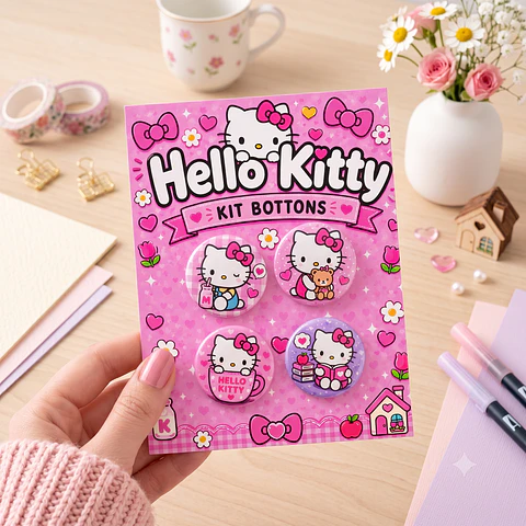 Arquivo de Corte Bottons Hello Kitty 49