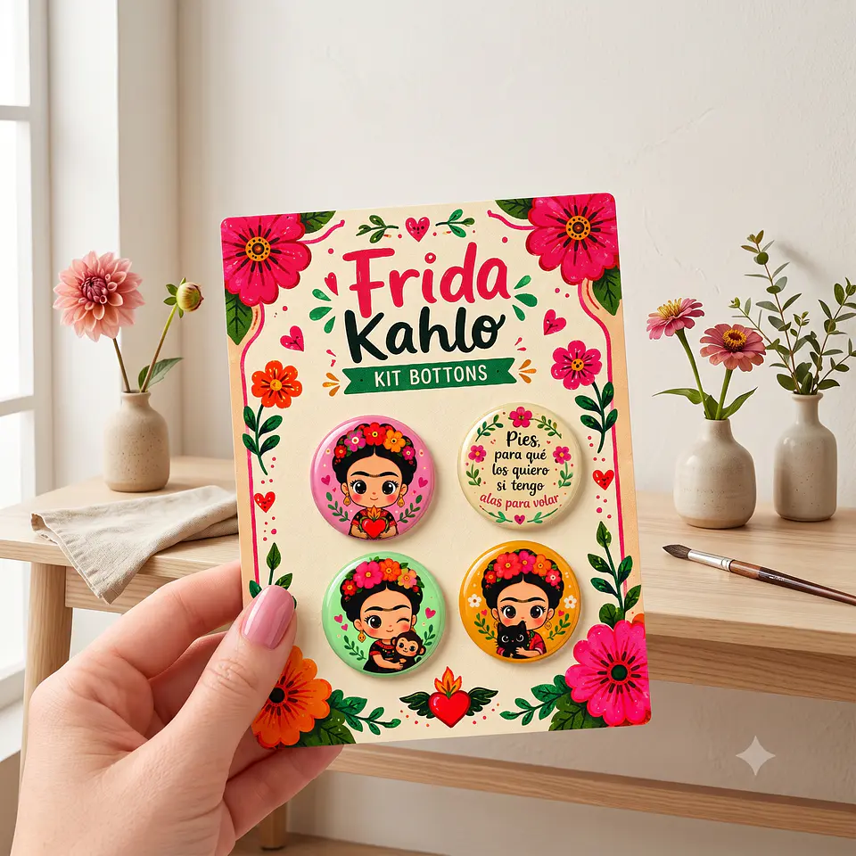 Arquivo de Corte Bottons Frida Kahlo 47 1