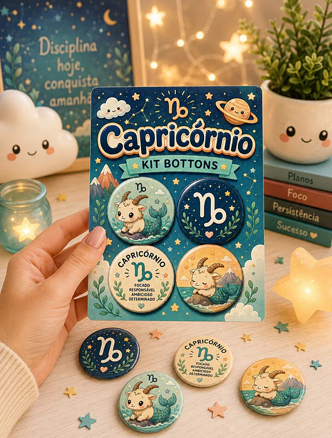 Arquivo de Corte Bottons Signo Capricórnio 43