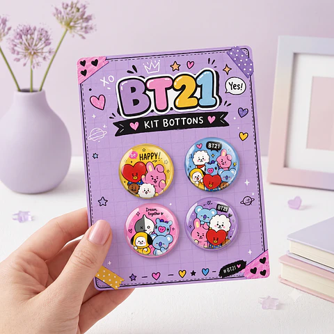 Arquivo de Corte Bottons K-Pop BTS BT21 42
