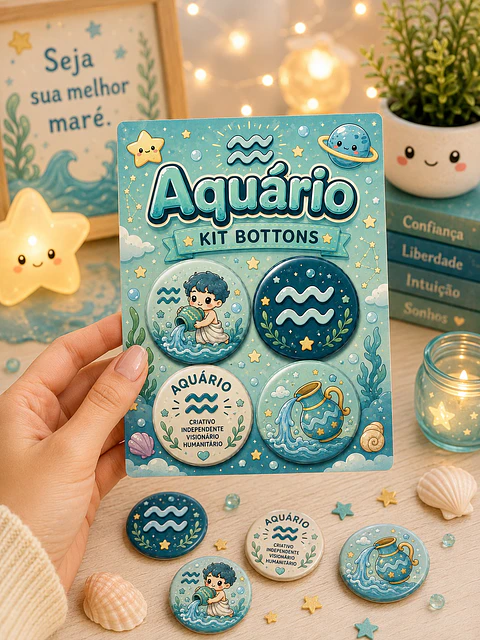 Arquivo de Corte Bottons Signo Aquário 38