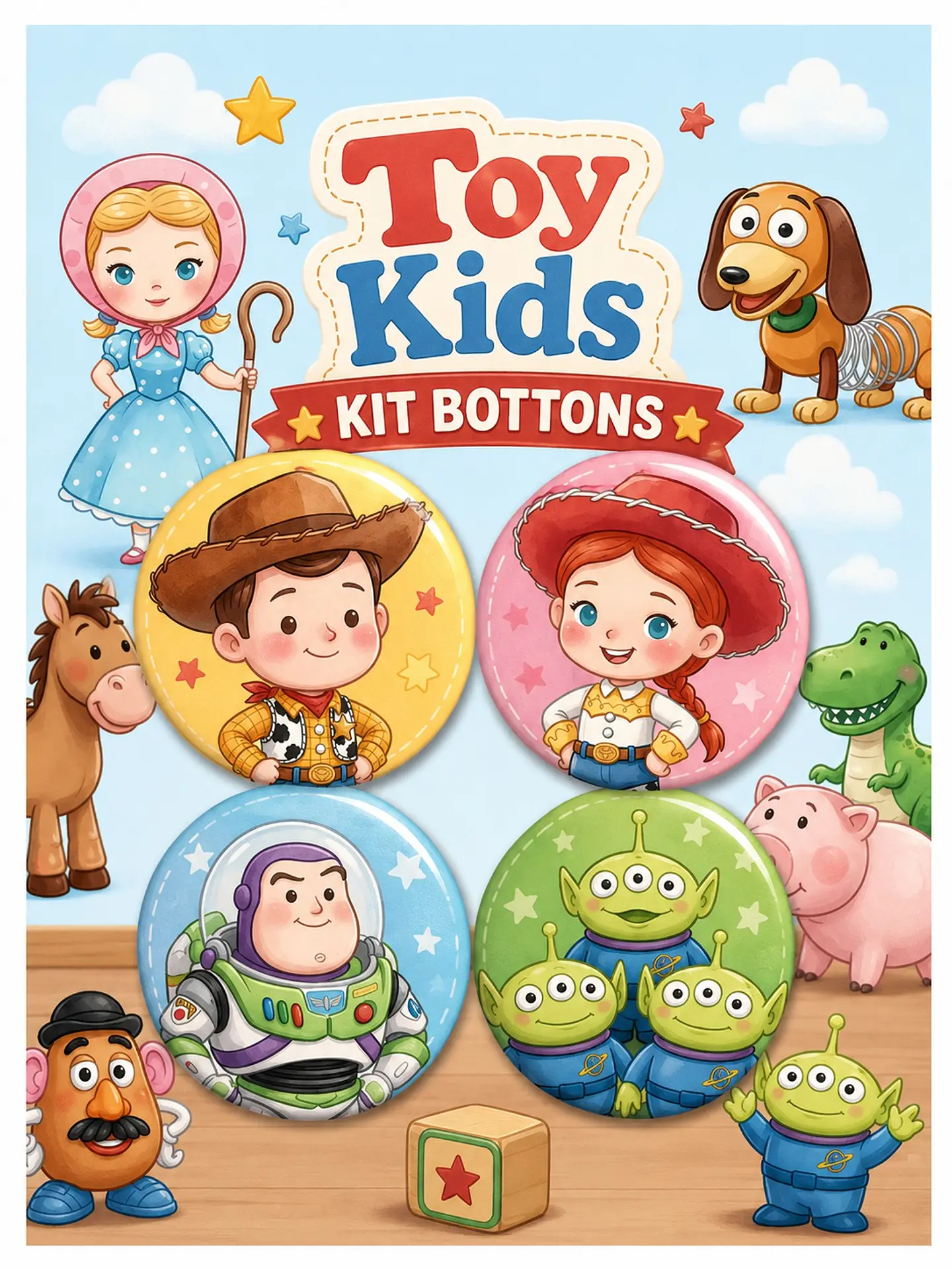 Arquivo de Corte Bottons Toy Story 34 1