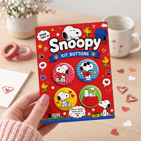 Arquivo de Corte Bottons Snoopy 31