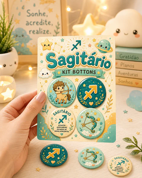 Arquivo de Corte Bottons Signo Sagitário 30
