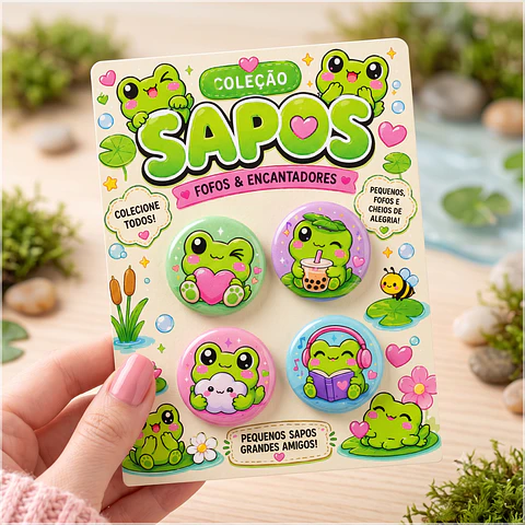 Arquivo de Corte Bottons Sapos Sapinho 23