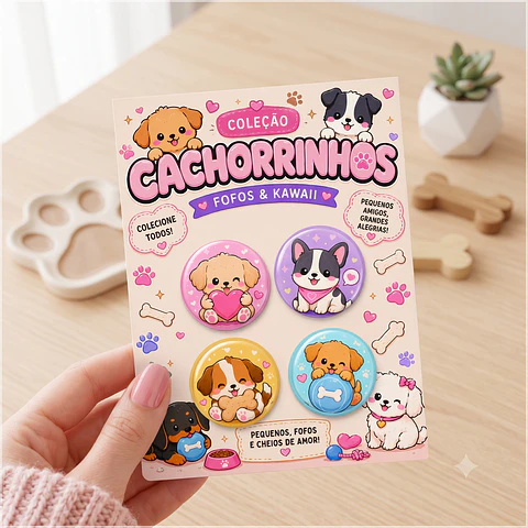 Arquivo de Corte Bottons Cachorrinhos 9