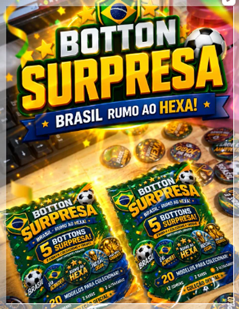 Arquivo de Corte Bottons Brasil Copa do Mundo 1