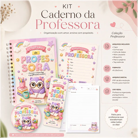 Encadernação - Caderno da Professora