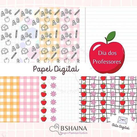 Kit Digital Papel Digital Dia dos Professores 1