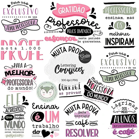 Kit Digital Bp Corujices Lettering 1