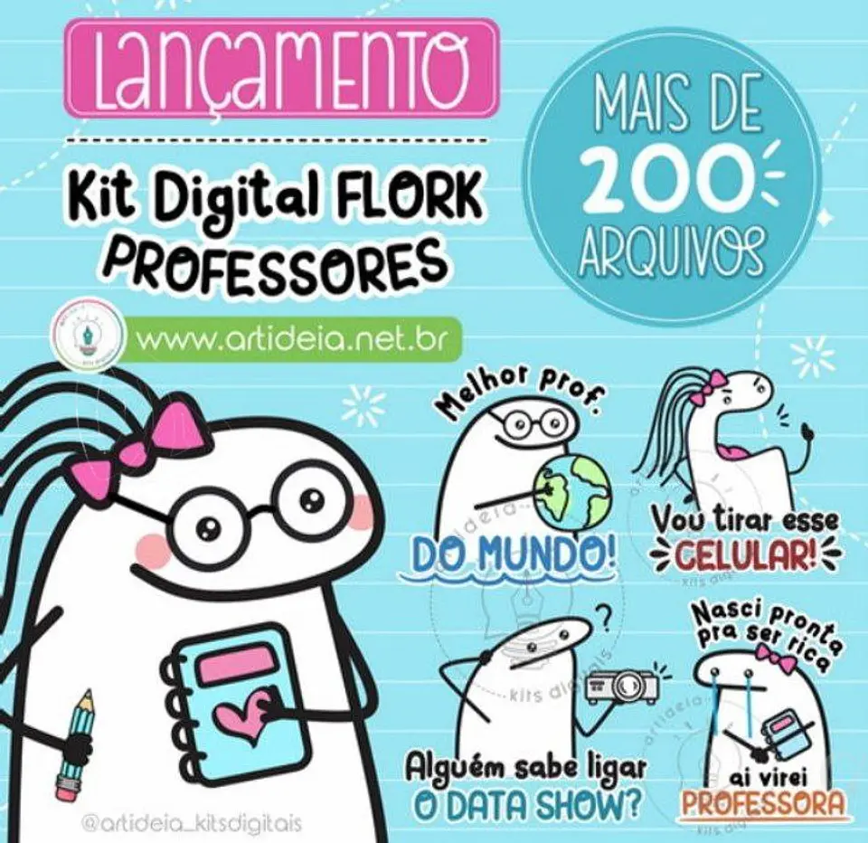 Kit Digital Dia dos Professore Flork 1 1