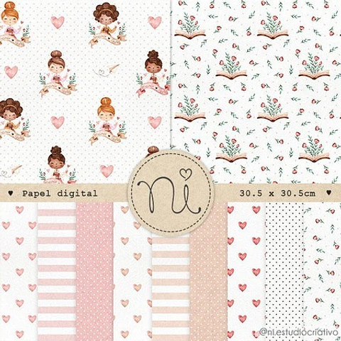 Kit Digital Querida Professora Papeis 2