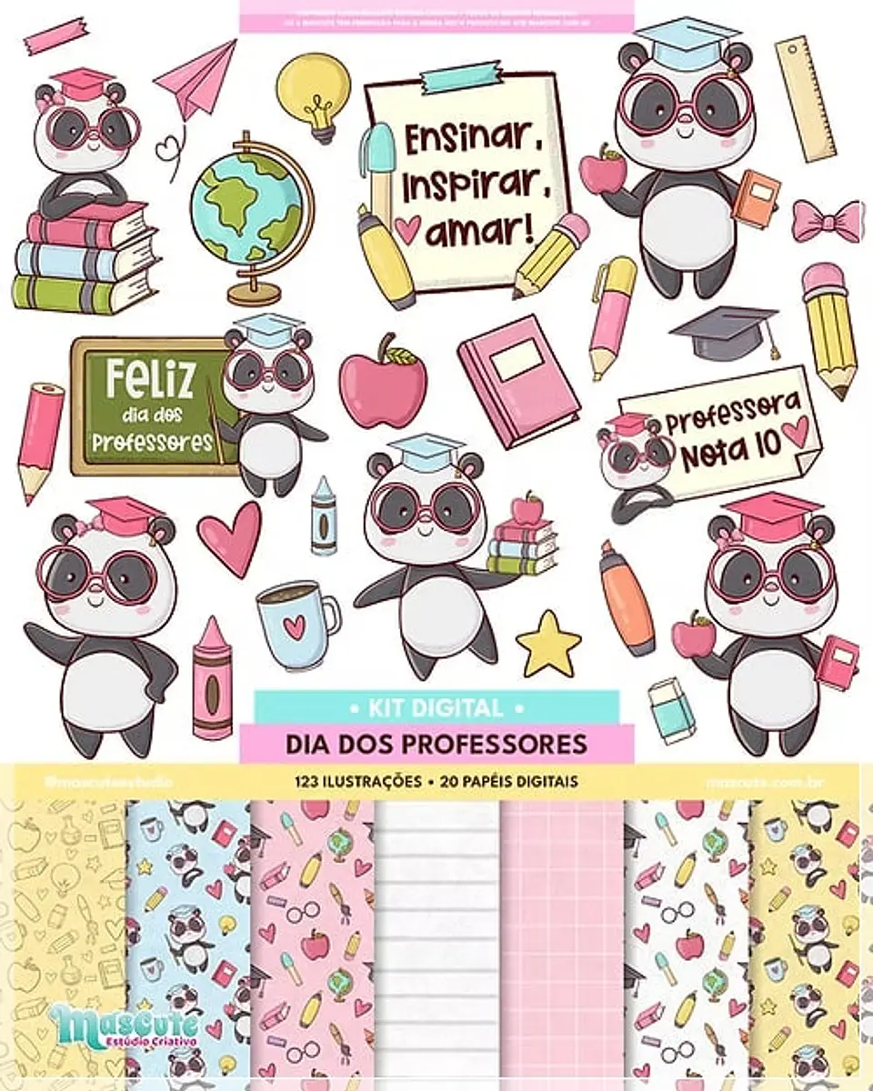 Kit Digital Dia dos Professores Panda 7 1