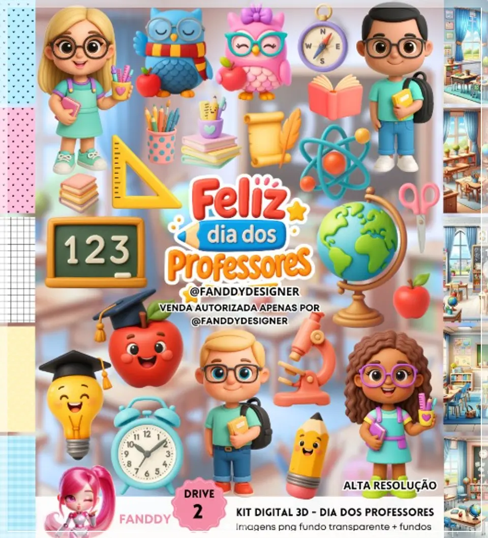 Kit Digital Dia dos Professores 3d 1 1