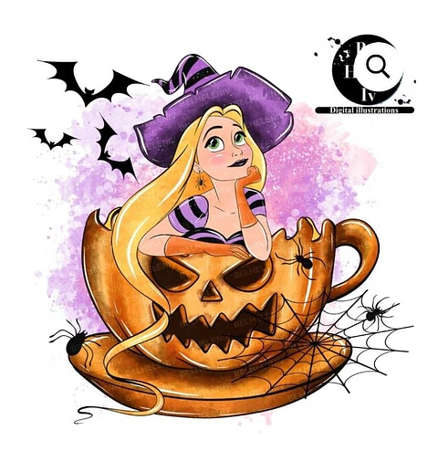 Kit Digital Helen Halloween Halloween Rapunzel 8