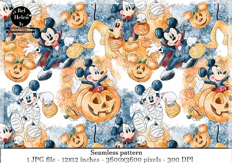 Kit Digital Helen Halloween Halloween Mickey 7