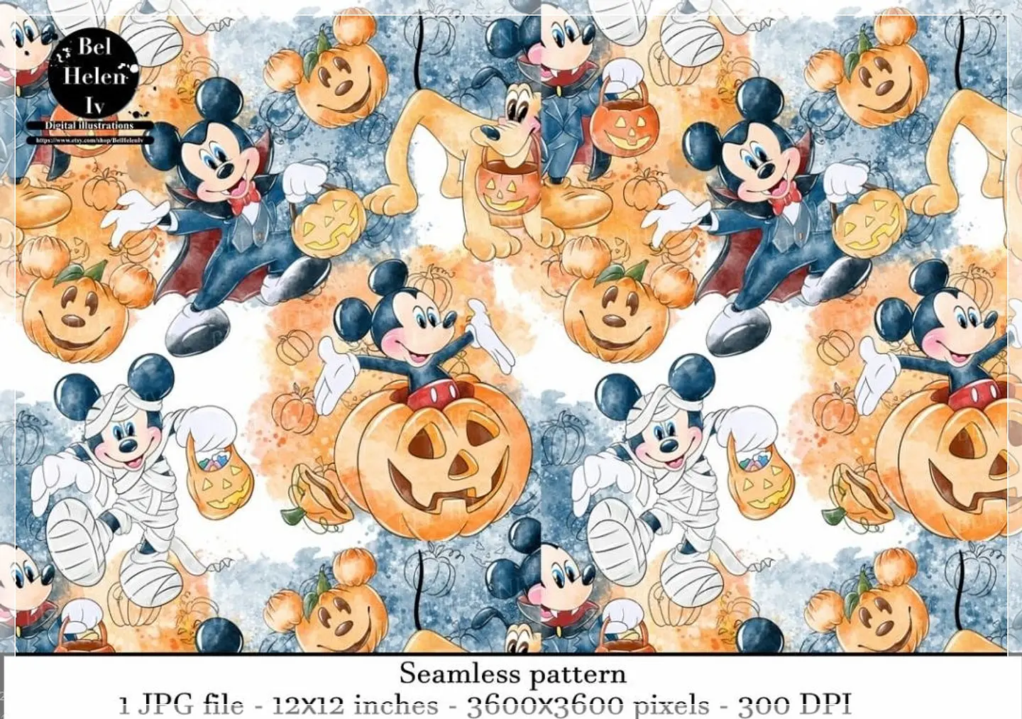 Kit Digital Helen Halloween Halloween Mickey 7 1