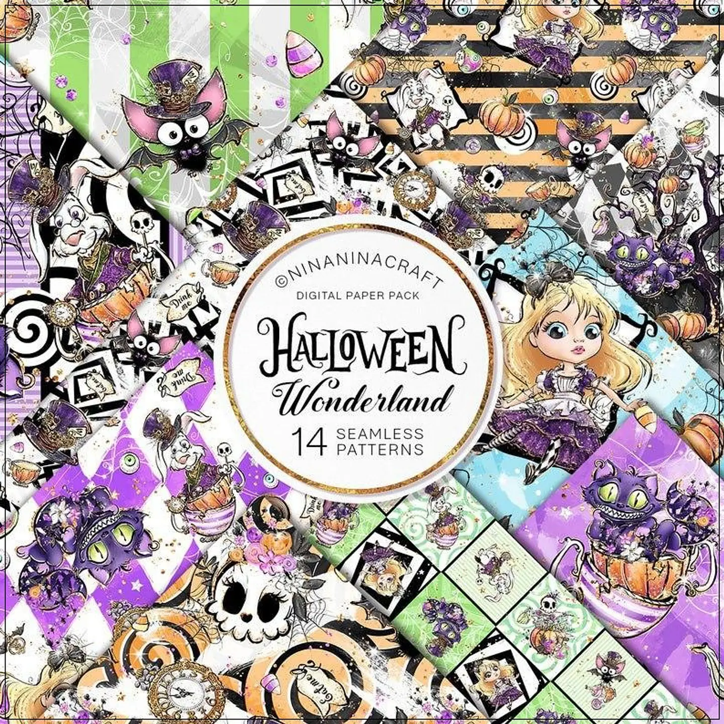 Kit Digital Halloween Wonderland Papers 11 1