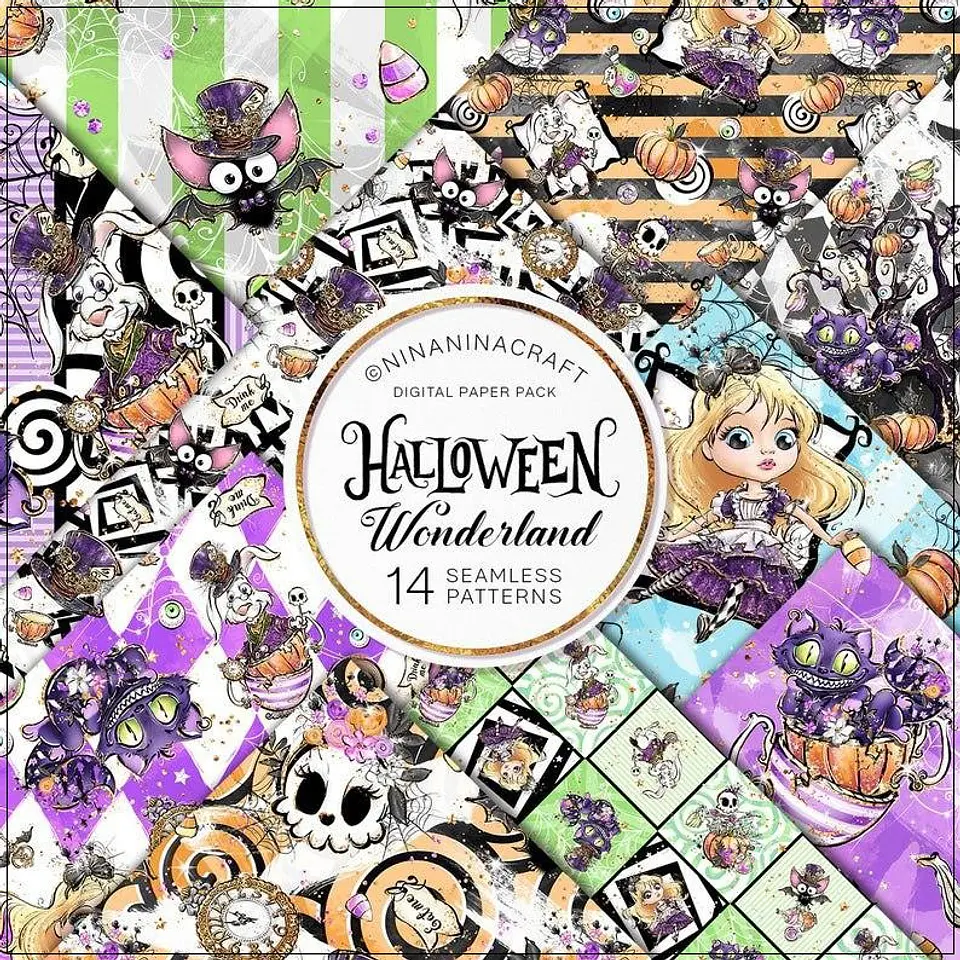 Kit Digital Halloween Wonderland Papers 11 1