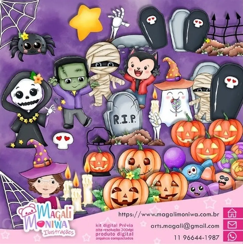 Kit Digital Halloween 1 1